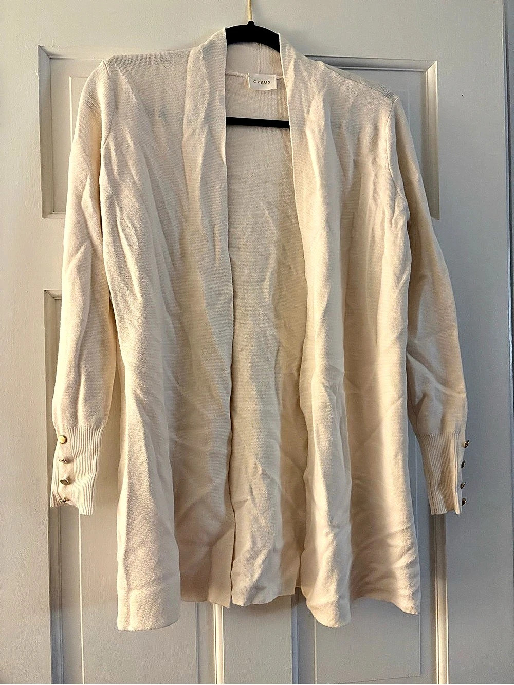 Cyrus Open Front Cardigan in cream